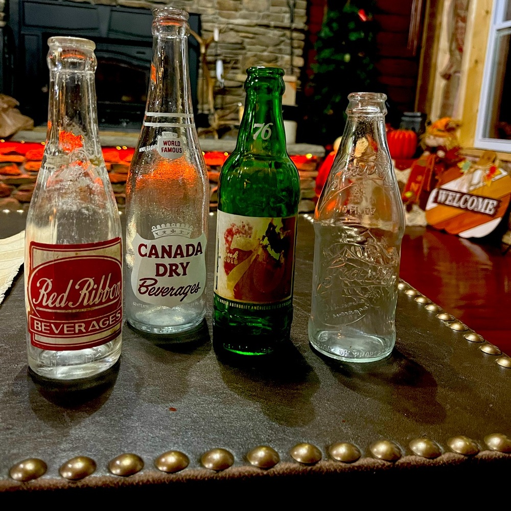 Vintage Beverage Bottles Lot of 4